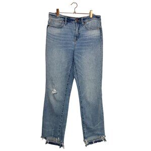 J.Crew Slim Boyfriend Jeans  Size 28 Baltic Sky Wash Distressed Denim